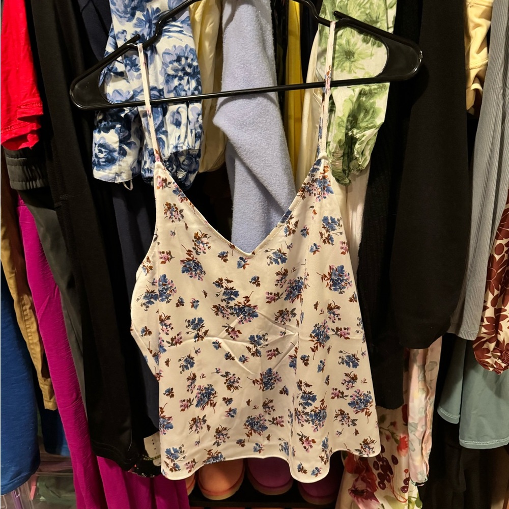 Abercrombie Floral Cream Camisole Top XL